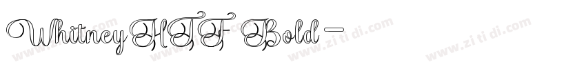 WhitneyHTF Bold字体转换